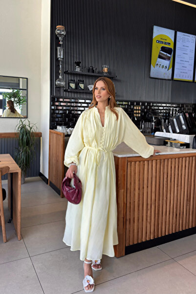 Alhabb Lina Pliseli Yazlık Elbise - Doğal ve Zarif Yaz Stili