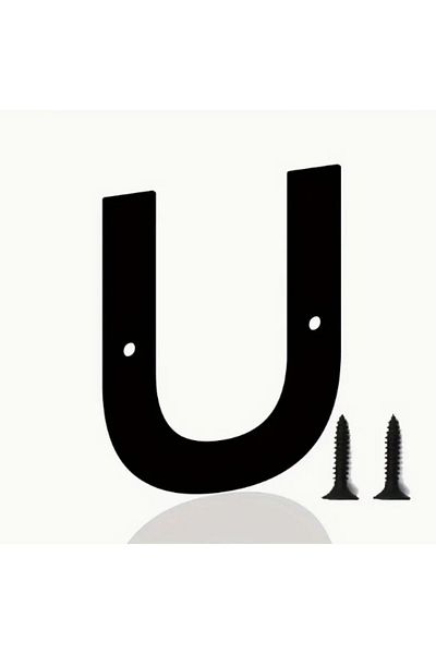 zafrakreklam Wall - Door - Letter Outdoor Size 20 cm - Cnc Cut Letter Black U Letter