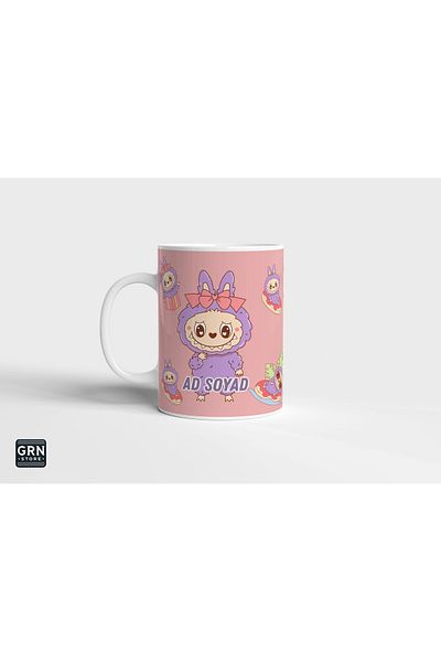 GRN TASARIM Labubu Personalizable First Name Last Name Addable Printed Mug Cup