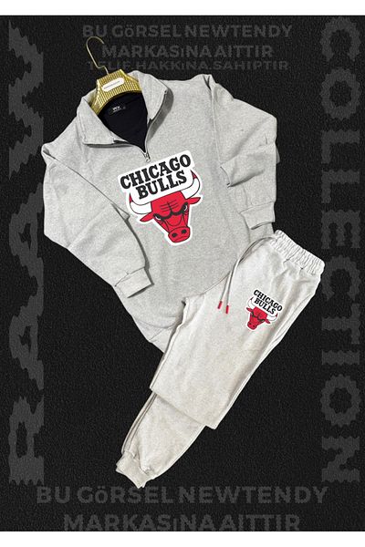 Minikelya Chigago Bulls Fan Dikyaka Sweatshirt Sweatpants 2 Fan Set Combination