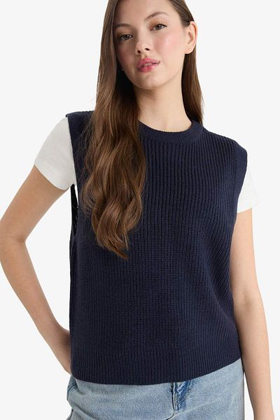 DeFacto Oversize Wide Fit Crew Neck Sweater S0375Az25Wn