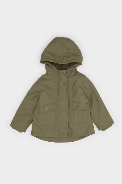 DeFacto Baby Boy Waterproof Hooded Snap Pocket Coat E8248A525Au