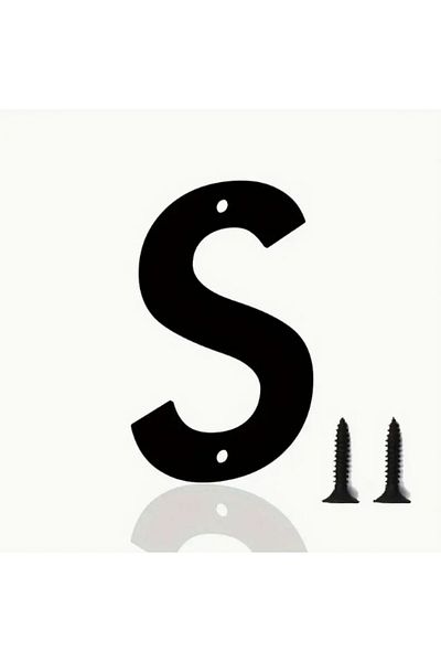 zafrakreklam Wall - Door - Letter Outdoor Size 20 cm - Cnc Cut Letter Black S Letter
