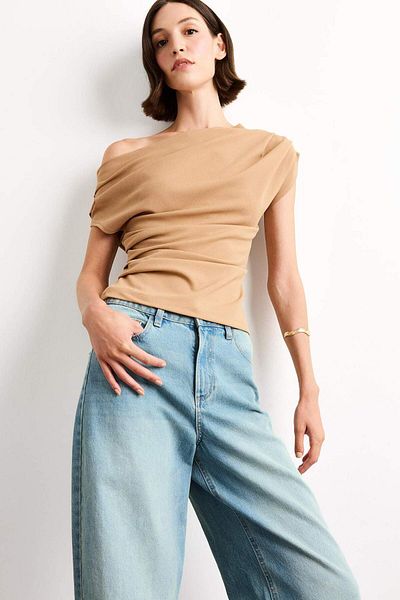 DeFacto Fitted Basic Plain One Shoulder Undershirt F8993Ax25Sm