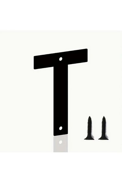 zafrakreklam Wall - Door - Letter Outdoor Size 20 cm - Cnc Cut Letter Black t Letter