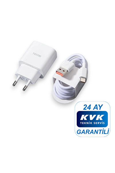 TECNO 33 (WATT) Hızlı Şarj Aleti Adaptörü Kablo Seti %100 Orıjinal ( KVK Teknik Servis Garantili )