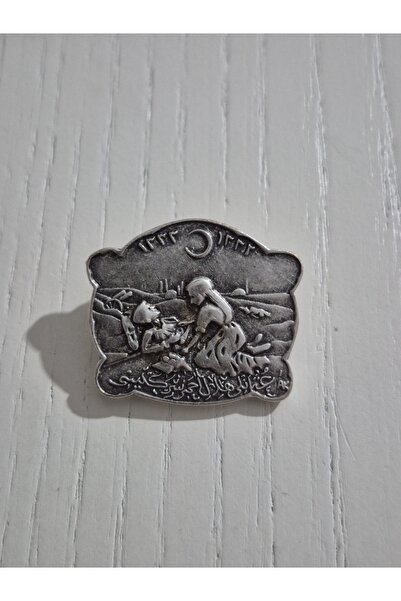 Edi Antik Çanakkale Hilali Ahmer Rozet 2.Baskı. Gümüş renk