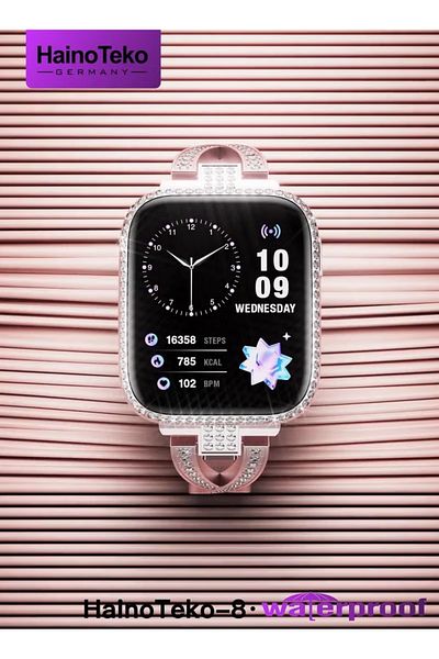 haino teko germany Haino Teko-8 Women's Smart Watch, Water Resistant, AMOLED Display, AI, and 3 Stylish Straps.