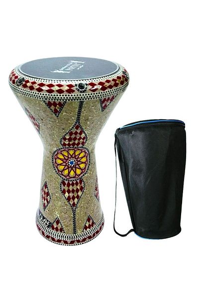 KARAZ MUSIC Dazzling Egyptian shell drum with case