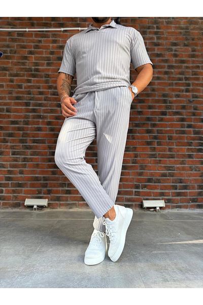 Baycombine35 Men's Vertical Striped Trousers