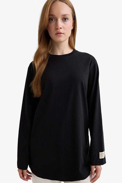 DeFacto Regular Fit Crew Neck Basic Plain Long Sleeve Tunic F0128Ax25Au