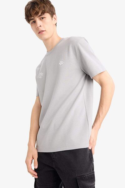 DeFacto Regular Fit Crew Neck Printed Short Sleeve T-Shirt F3474Ax25Au