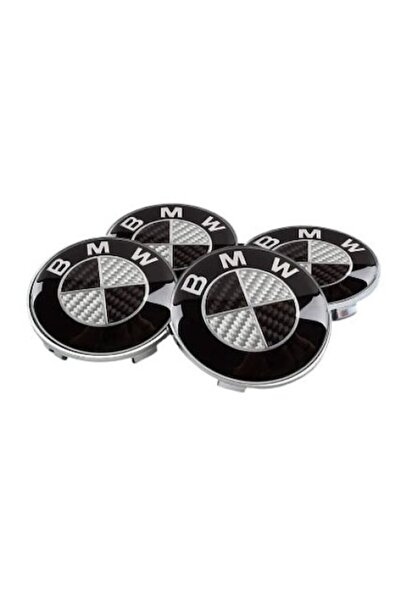 BMW Set 4 capace BMW, 68mm, NEGRU-CARBON, pentru jante aliaj