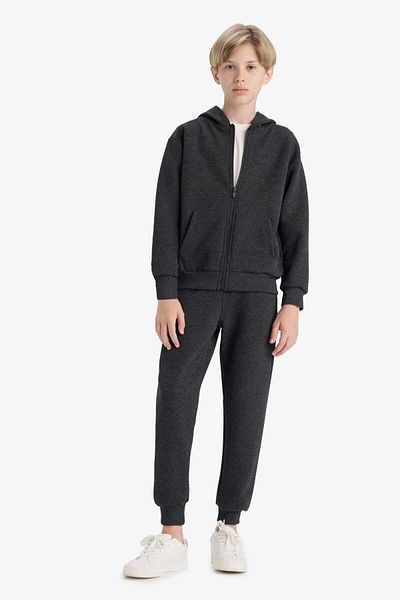 DeFacto Boy's Hooded School Zippered Sweatshirt E9397A825Au