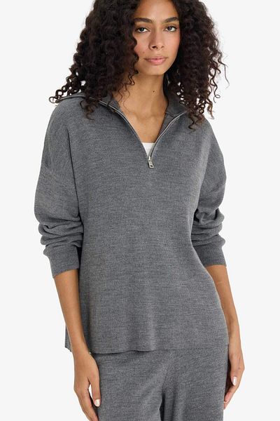 DeFacto Regular Fit Half Zip Sweater F2907Ax25Au