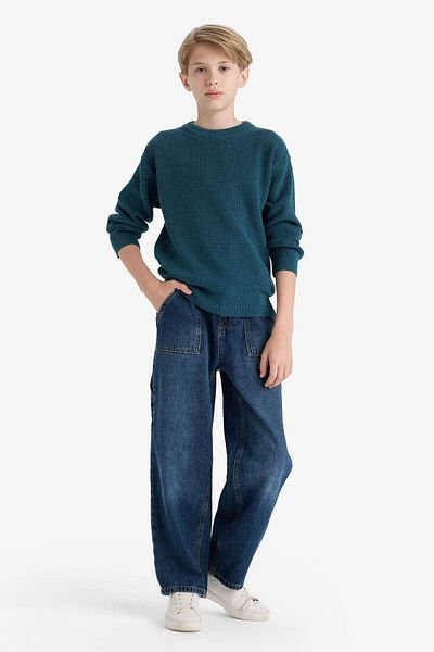DeFacto Boy's Crew Neck Knitwear Sweater F0959A825Wn