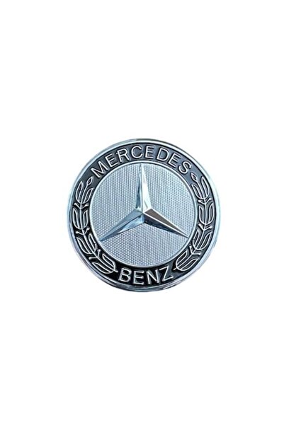 MAF Emblemă capotă Mercedes Benz, 56 mm, negru/argintiu
