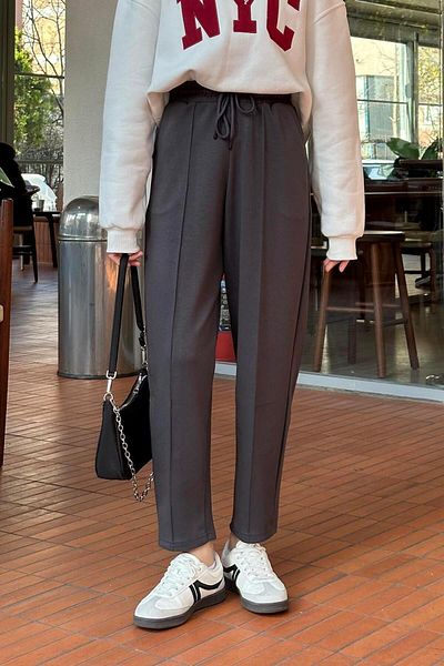lamelif Shalwar Balloon Model Sweatpants Anthracite