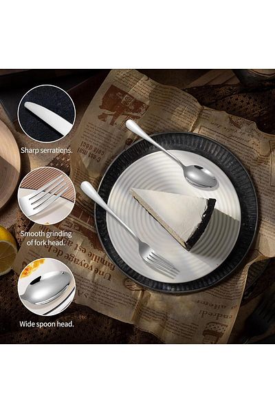 British Chef Luxury Stainless Steel Tableware Cutlery Set - 24 Pcs
