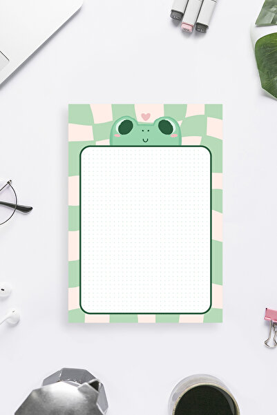 shop Frog Patterned 2-Piece A4 & A5 Notepad, Memo Pad, Note Paper, Notepad, Check List, School Notebook