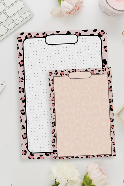 shop Leopard Patterned 2-Piece A4 & A5 Notepad, Memo Pad, Note Paper, Notepad, Check List, School Notebook