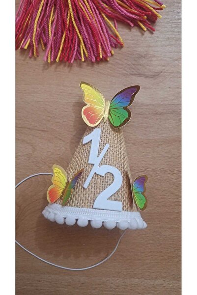 asöy Jumătate de vârstă 6 luni Pălărie Pălărie din pânză de iută Fluture Curc...