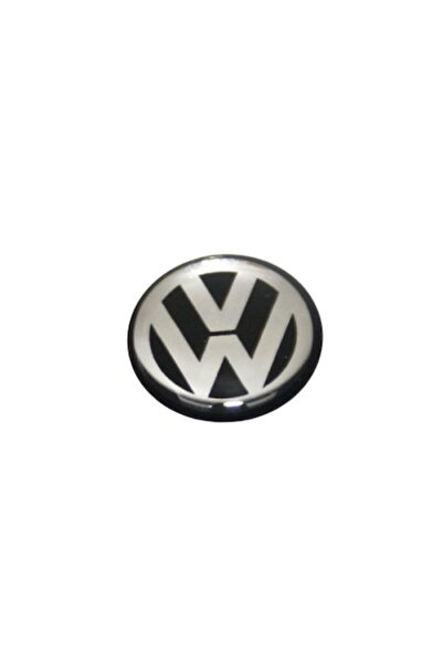 BLACK Autocolant cu logo-ul cheii Volkswagen - diametru 10 mm