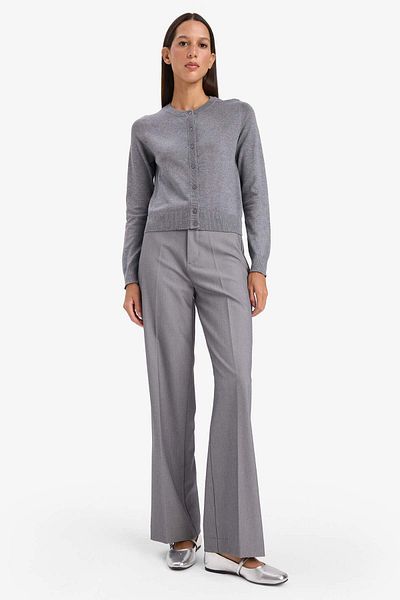 DeFacto Regular Fit Crew Neck Cardigan D6282Ax25Au