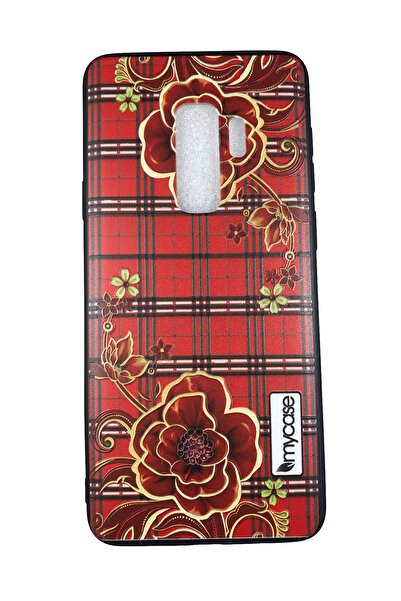OEM Carcasă compatibilă cu Samsung S9 Plus, TPU și silicon, Design floral, Roșu