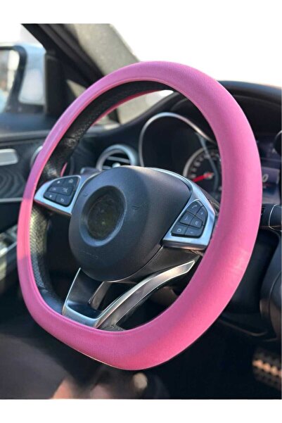 Oto Aksesuarcım Silikon Direksiyon Kılıfı Pembe