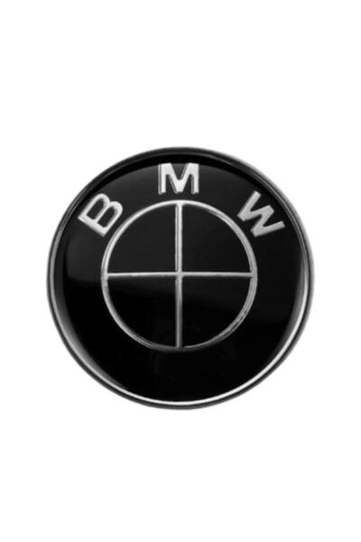 BLACK Emblemă BMW 82mm capotă/portbagaj negru-negru