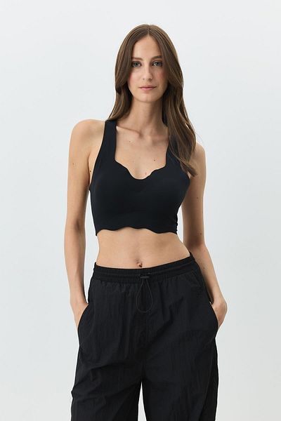 C&City Seamless Laser Cut Bra Without Underwire with Removable Pad 1015 Black