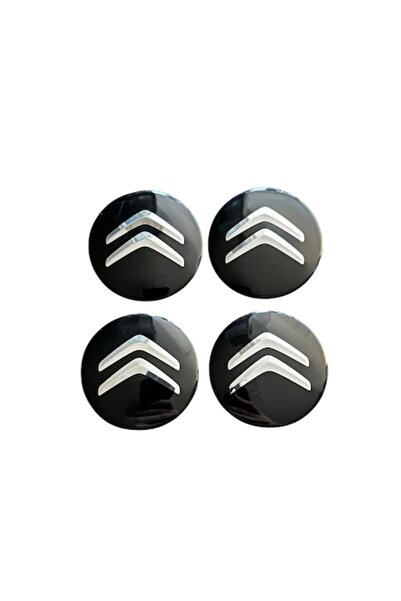 MAF Set 4 embleme stickere abtibild Citroen Negru din tabla (aluminiu) autoad...