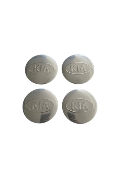 MAF Set 4 embleme autocolante Kia din aluminiu 56mm pentru capace de roți