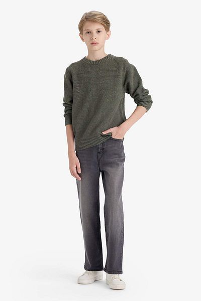 DeFacto Boy's Crew Neck Knitwear Sweater F0958A825Wn