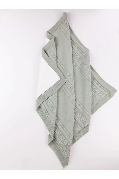 BİLGEN Style Baby Blanket Knitted with Fleece Lining 85X100 Size Blanket