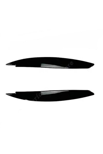 MAF Set 2 Pleoape Faruri Ornamente BMW Seria 1 E81 E82 E87 E88 2004-2014, Negru Lucios