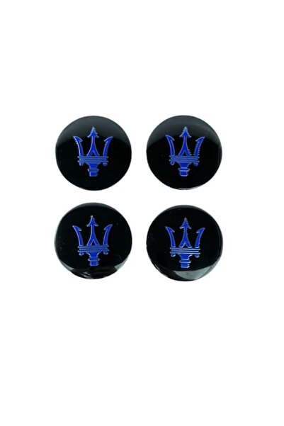 MAF Set 4 embleme autocolante Maserati din aluminiu adeziv 56mm pentru capace...