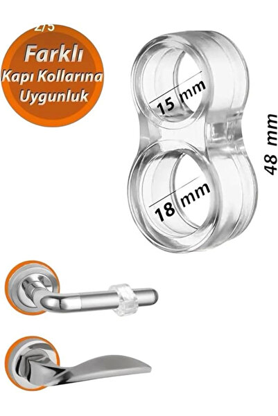 AyrStore KTN Aksesuar Kapı Kolu Stoperi, Kapı Arkası Duvar Koruyucu Tampon, Silikon Durdurucu, Pencere Kolu