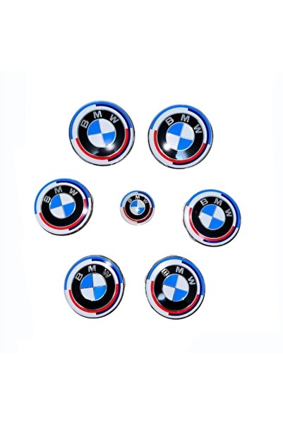 MAF Set Complet 7 Embleme Logo Compatibile BMW capota/portbagaj 82 mm, capace...