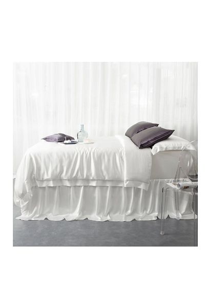 WaltStore Luxury Satin Bed Linen, Melegim® | Porcelain, King Size, 4 Pieces