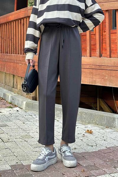 lamelif Shalwar Balloon Model Sweatpants Smoked