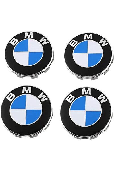 BMW Set 4 capace BMW, 68mm, ALB+ALBASTRU, PENTRU JANTE ALIAJ