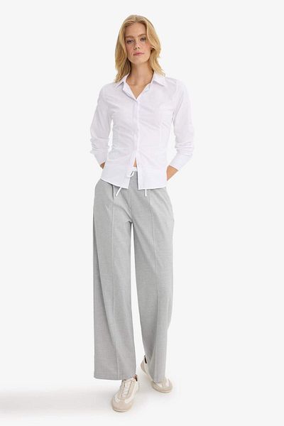 DeFacto Wide Leg Pocket Detailed Regular Waist Wide Leg Trousers F8307Ax25Au