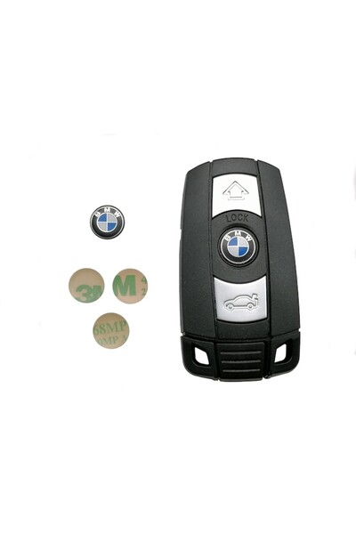 BMW Emblemă cheie auto 11mm compatibilă cu seria E cu adeziv 3M
