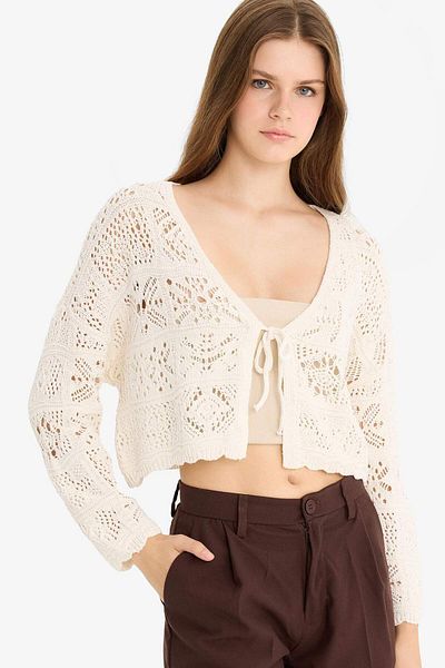 DeFacto Regular Fit V-Neck Cardigan G0284Ax25Au