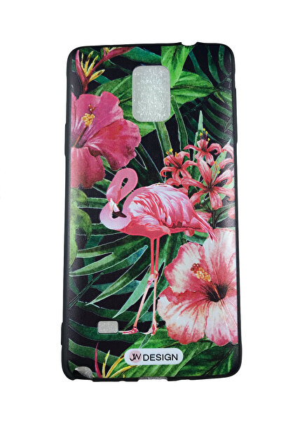 OEM Θήκη συμβατή με Samsung Note 4, Θήκη από ανάγλυφη σιλικόνη, Σχέδιο φλαμίν...