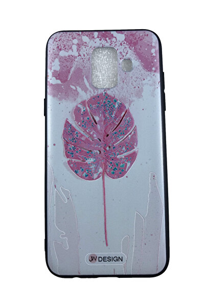 OEM Carcasă compatibilă cu Samsung A6-2018, silicon în relief, design cu frun...