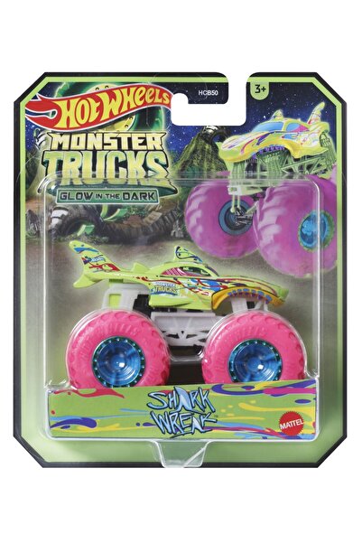 Evelise HOT WHEELS MONSTER TRUCK GLOW IN THE DARK MASINUTA SHARK WREAK SCARA ...