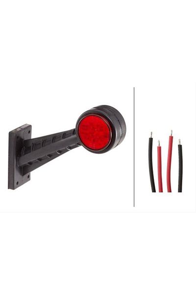 Hella Long clearance lamp 2XS 357 004-041, LED, 30V, 12/24V, 60 degree angle, clear glass